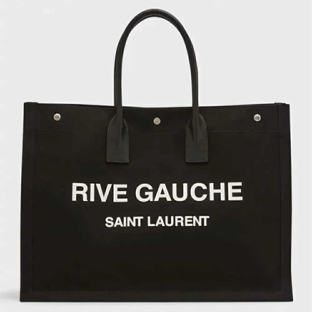 Saint Laurent Rive Gauche black and white tote bag purse brand new never used!